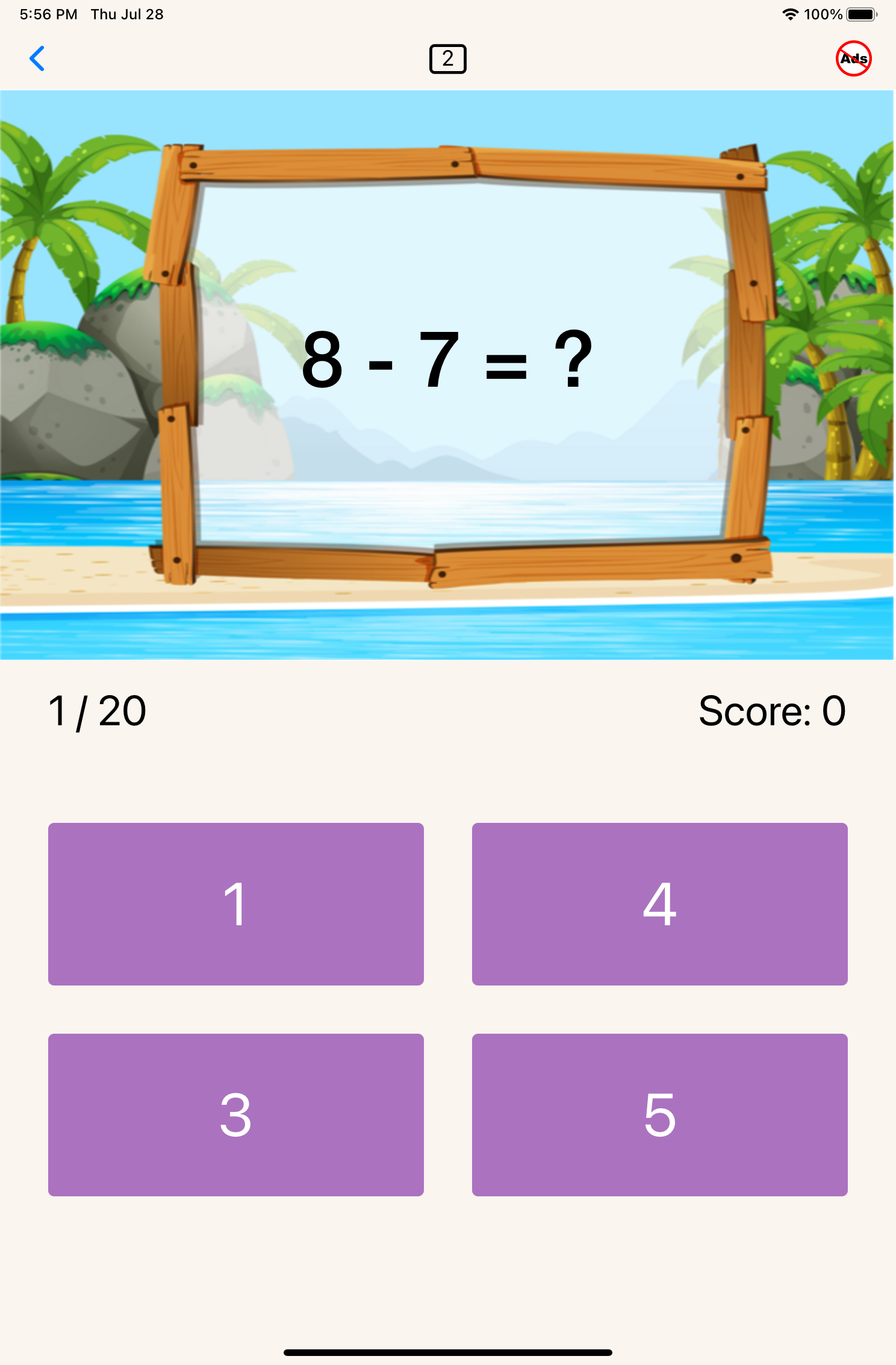 First Grade Math App Photo