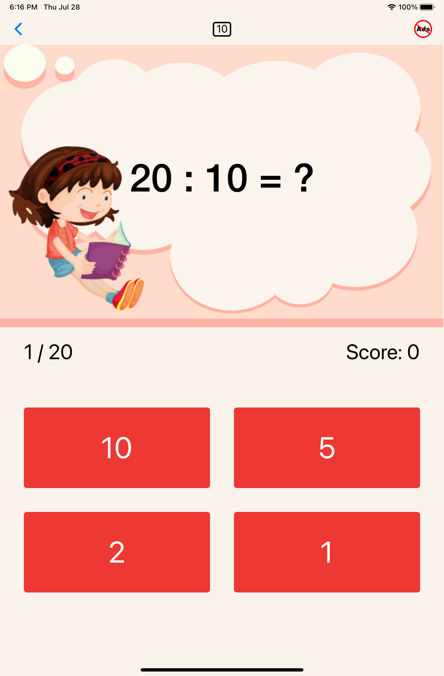 Second Grade Math App Photo